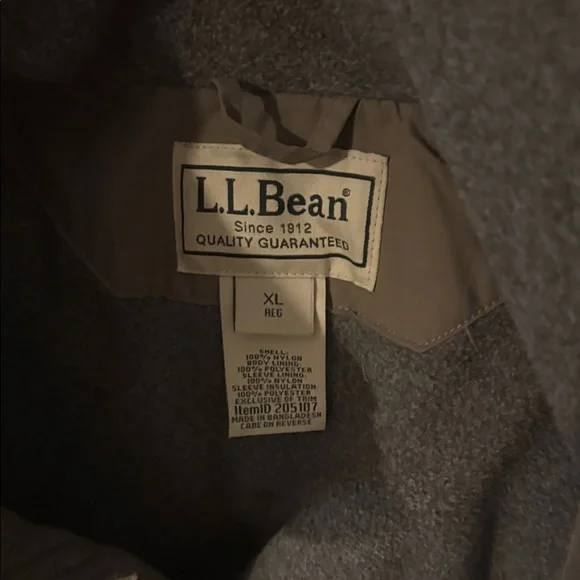 L.L. Bean Men's Tan Bomber Jacket - Picture 2 of 4